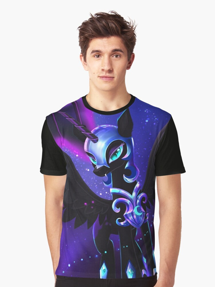 Nightmare Moon, the dark alicorn from My Little Pony, featured on a graphic t-shirt design - Men