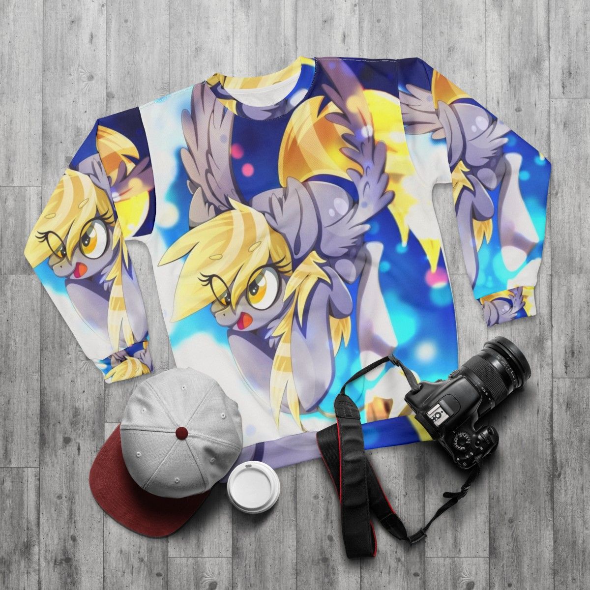 Derpy Hooves My Little Pony Pegasus Sweatshirt - flat lay