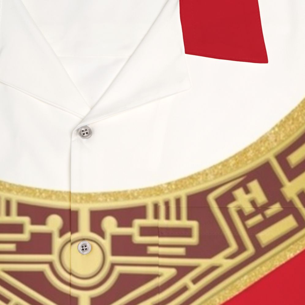 Power Rangers Zeo Red Hawaiian Shirt - Detail