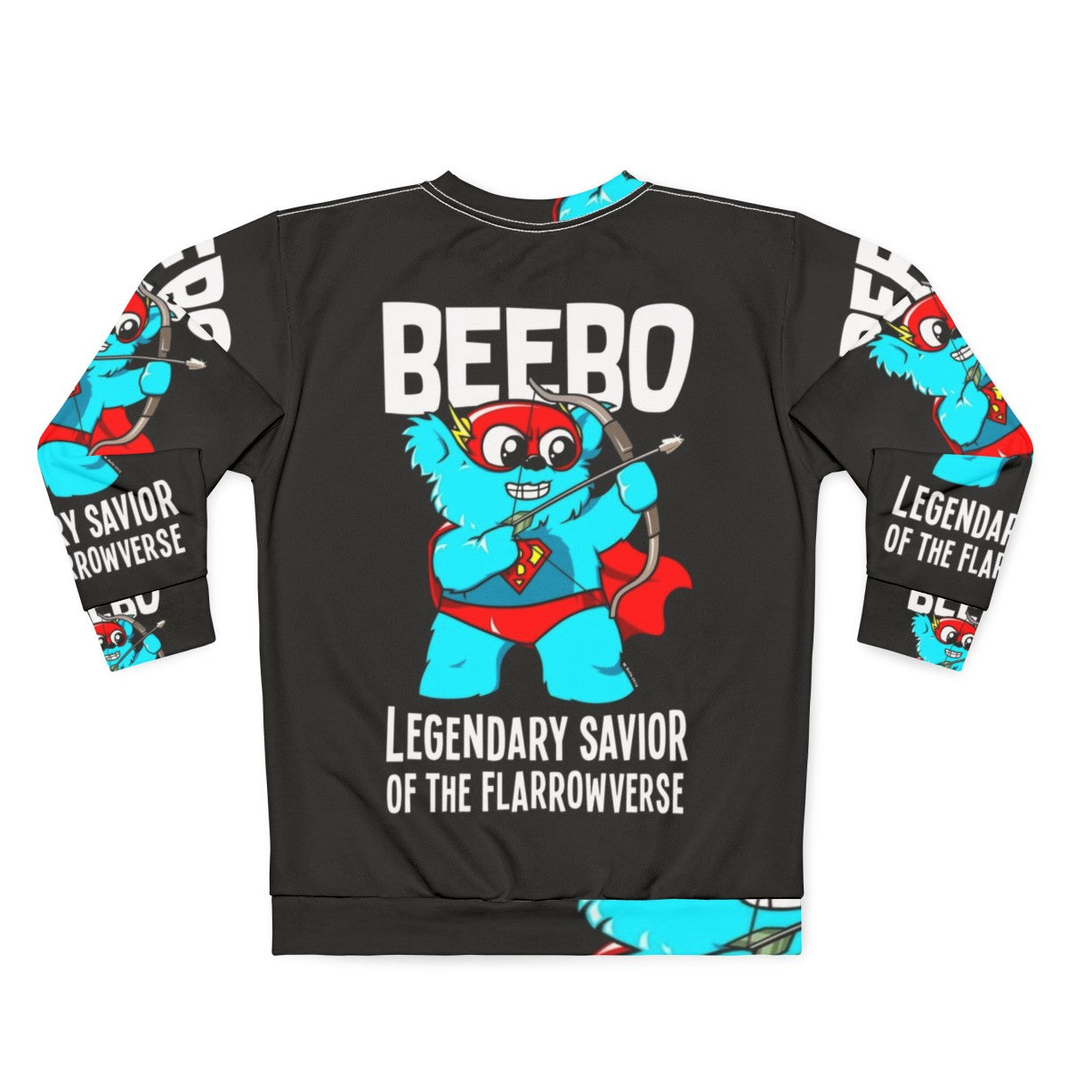 Super Beebo Sweatshirt - Superhero Graphic Pullover Hoodie - Back