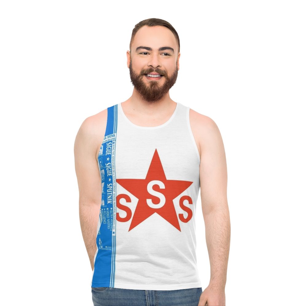 Sigue Sigue Sputnik 1980s cyberpunk unisex tank top - men