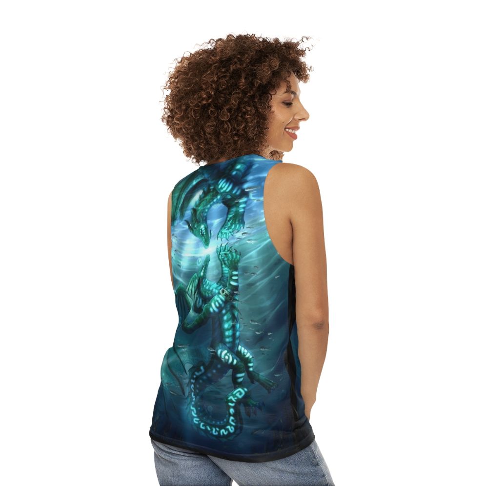 Unisex Wings Of Fire Fathom and Turtle Tank Top - women back