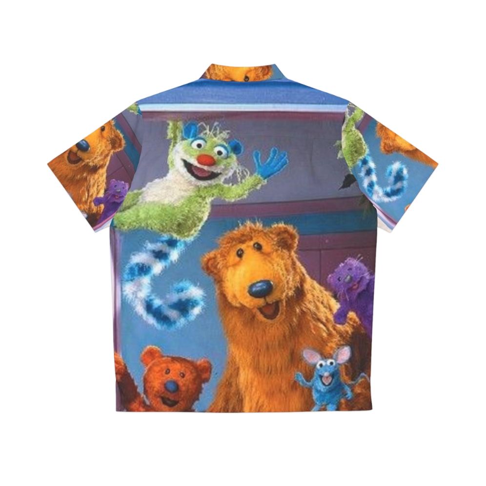 Retro Bear In The Big Blue House Kids Hawaiian Shirt - Back