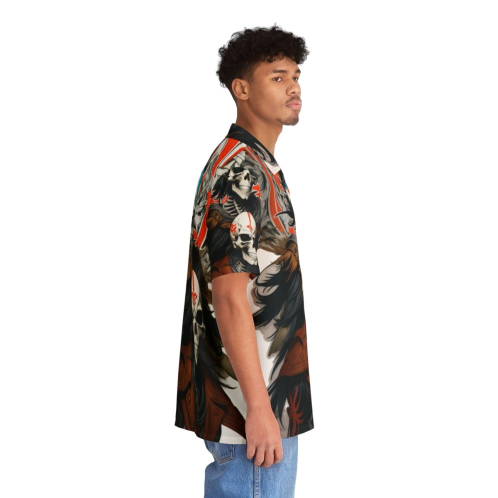 Dark Fantasy Skeleton Warrior Hawaiian Shirt - People Pight