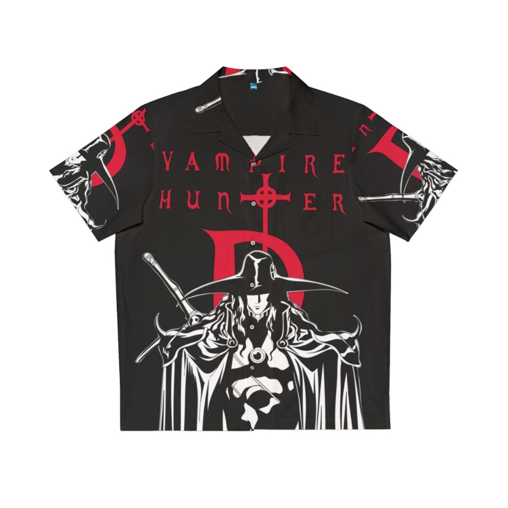 Vampire Hunter D Hawaiian Shirt with Hellsing Alucard Sigil Design