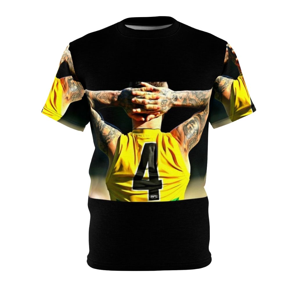 T-shirt featuring a custom tattoo design inspired by Dusty Martin of the Richmond Tigers AFL team