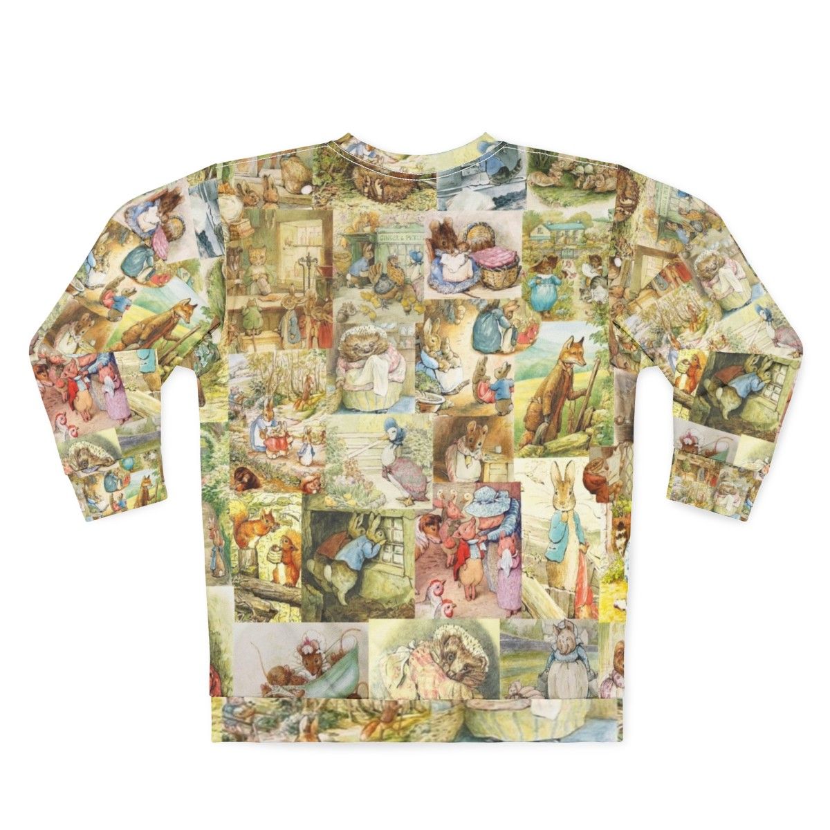 Beatrix Potter Collage Book Lover Sweatshirt - Back