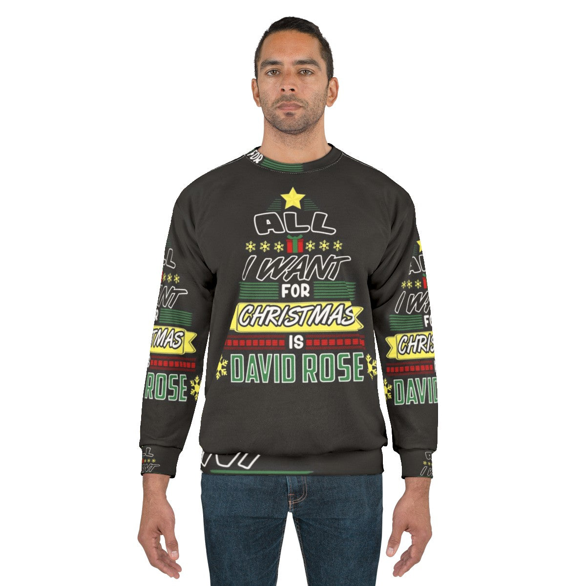 Schitt's Creek Christmas Tree Sweatshirt featuring the Rose family - men