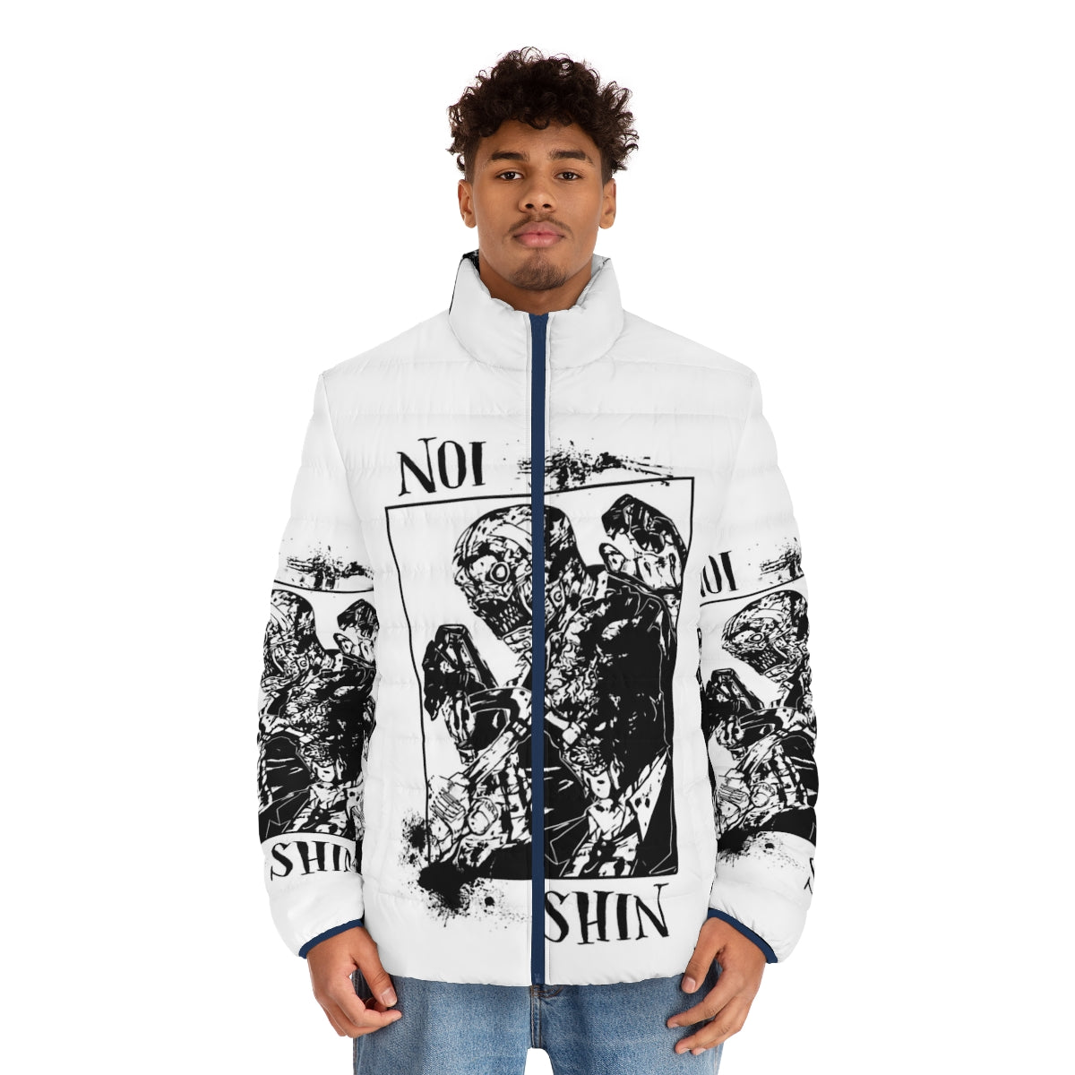 Shin Noi Dorohedoro Puffer Jacket featuring a cool and horror-inspired design - men front