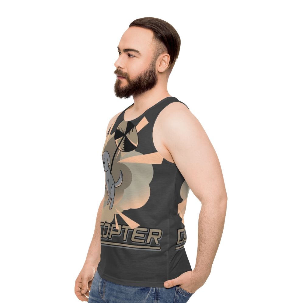 Unisex Dogcopter Tank Top - men side