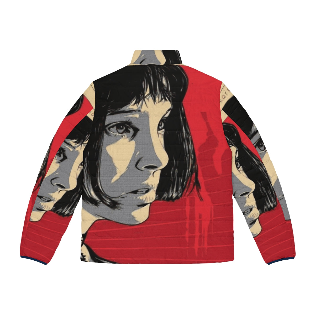 Mathilda's red and black puffer jacket from the movie poster of The Professional - Back