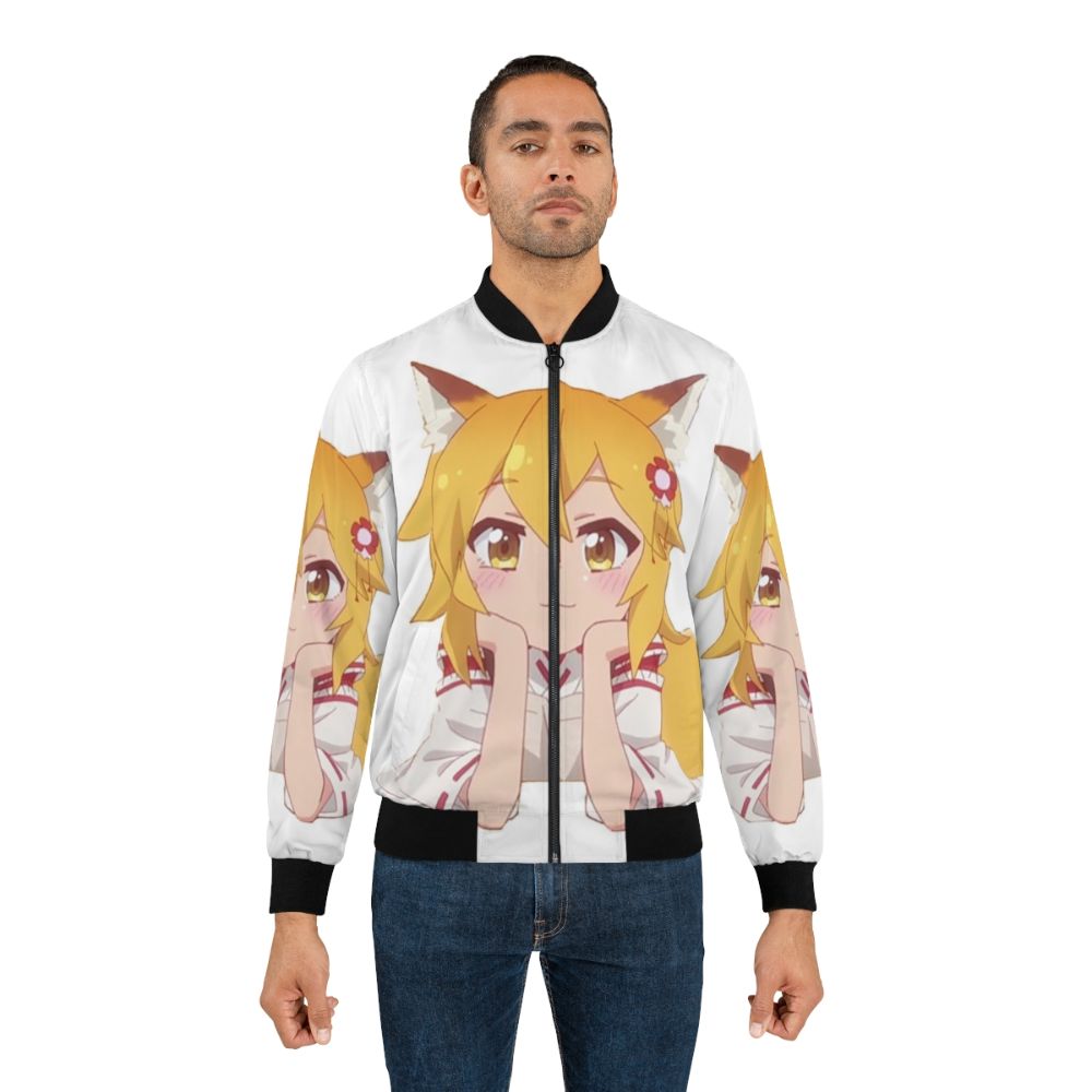 Senko-San anime inspired bomber jacket with character designs - Lifestyle