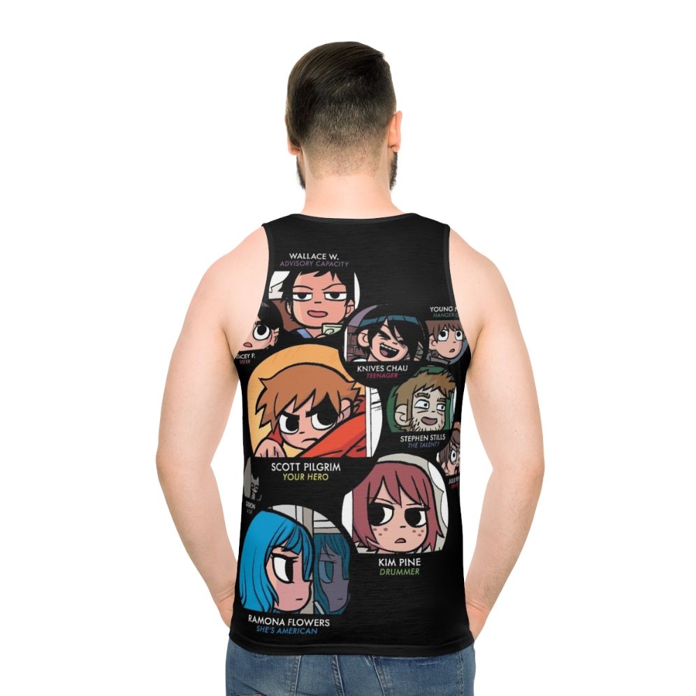 Scott Pilgrim Characters Unisex Tank Top - men back