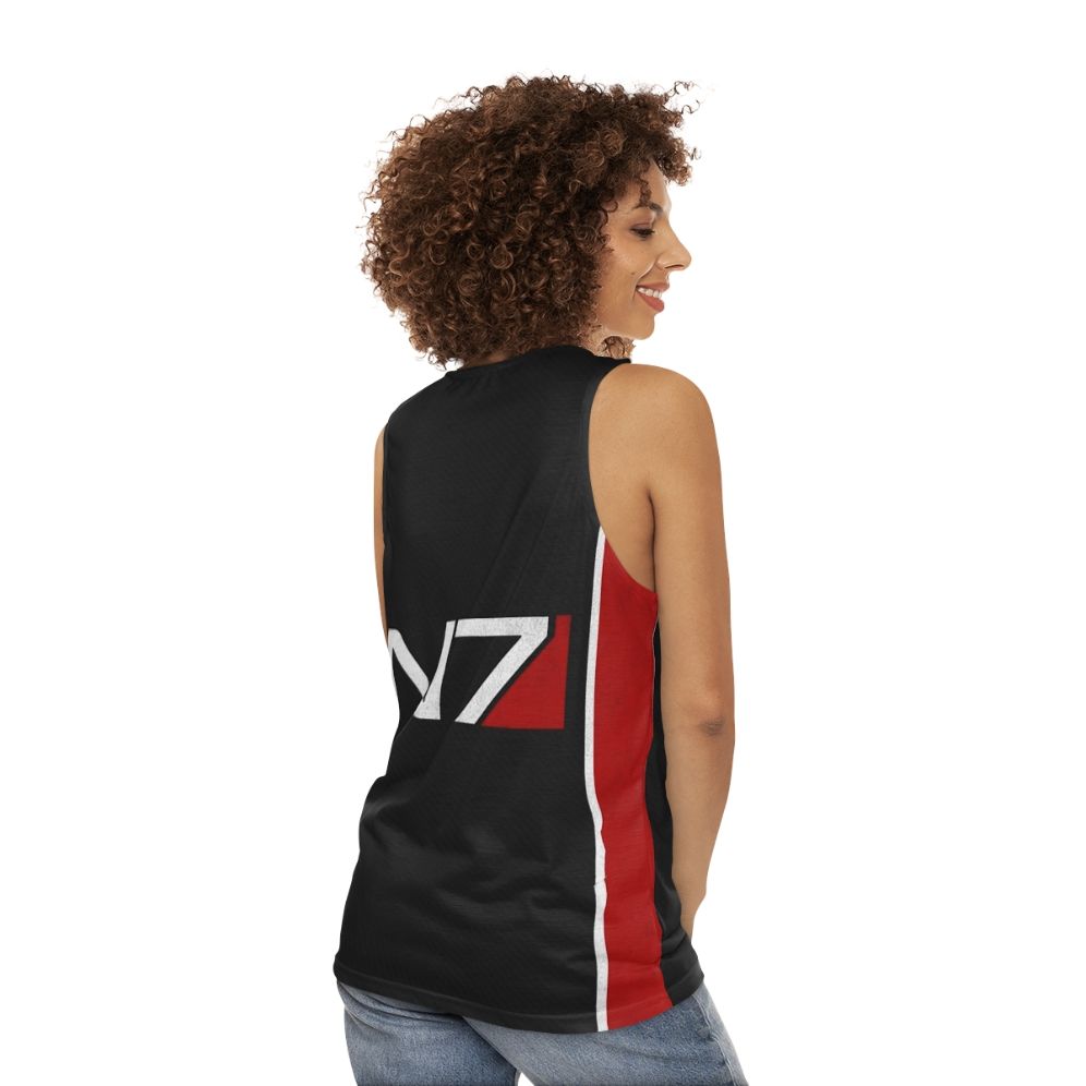 Mass Effect N7 Unisex Tank Top - women back