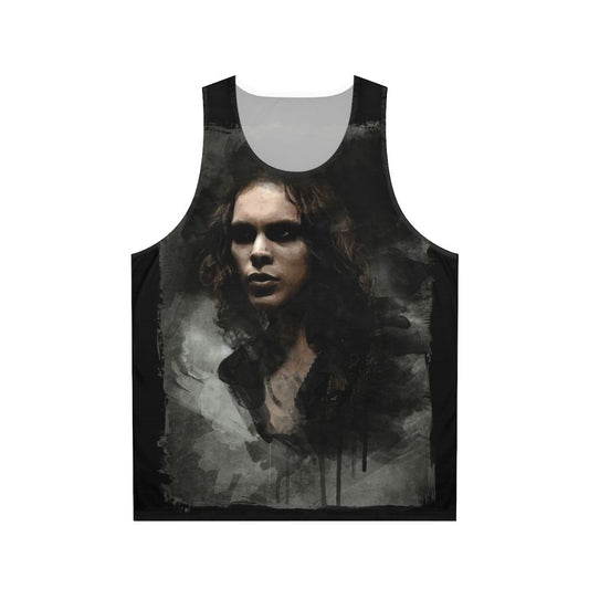 Unisex tank top with heartagram watercolor design