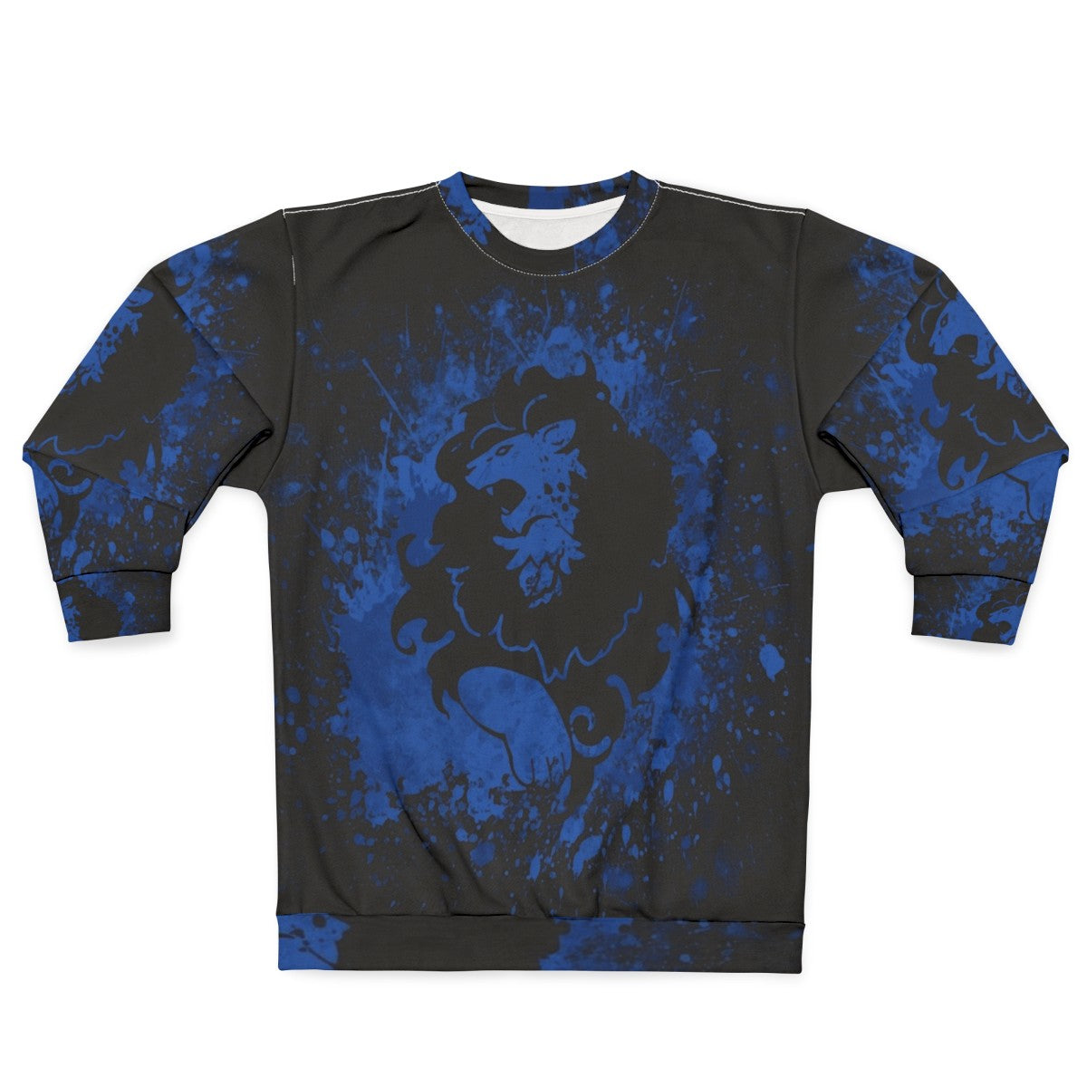 Blue Lion Splatter Fire Emblem Themed Sweatshirt