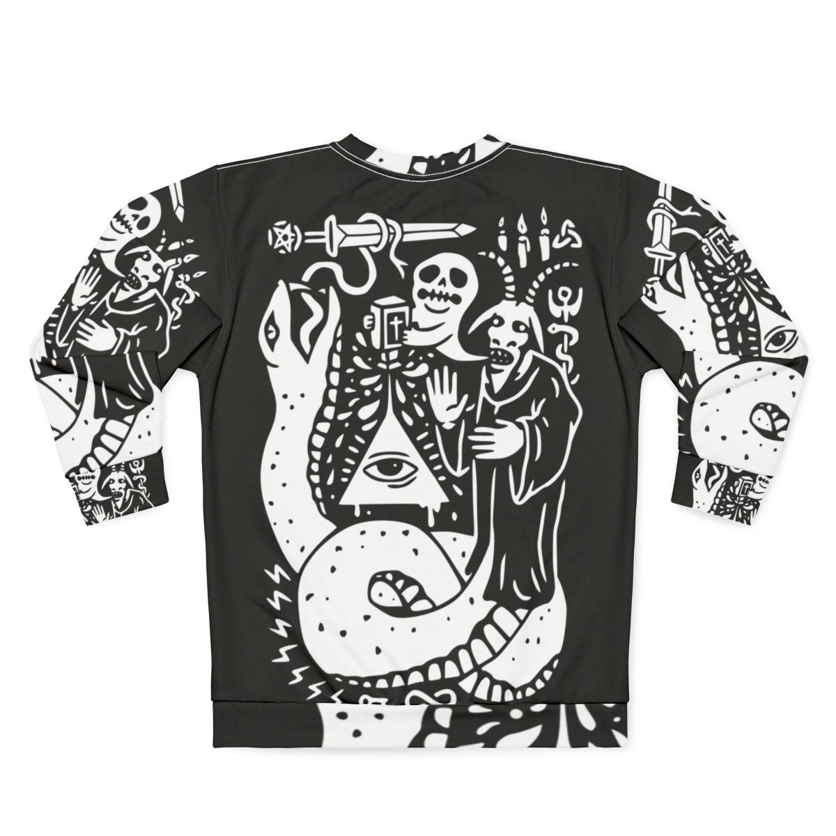 Occult Cult Sweatshirt with Illuminati and Dark Symbolism - Back