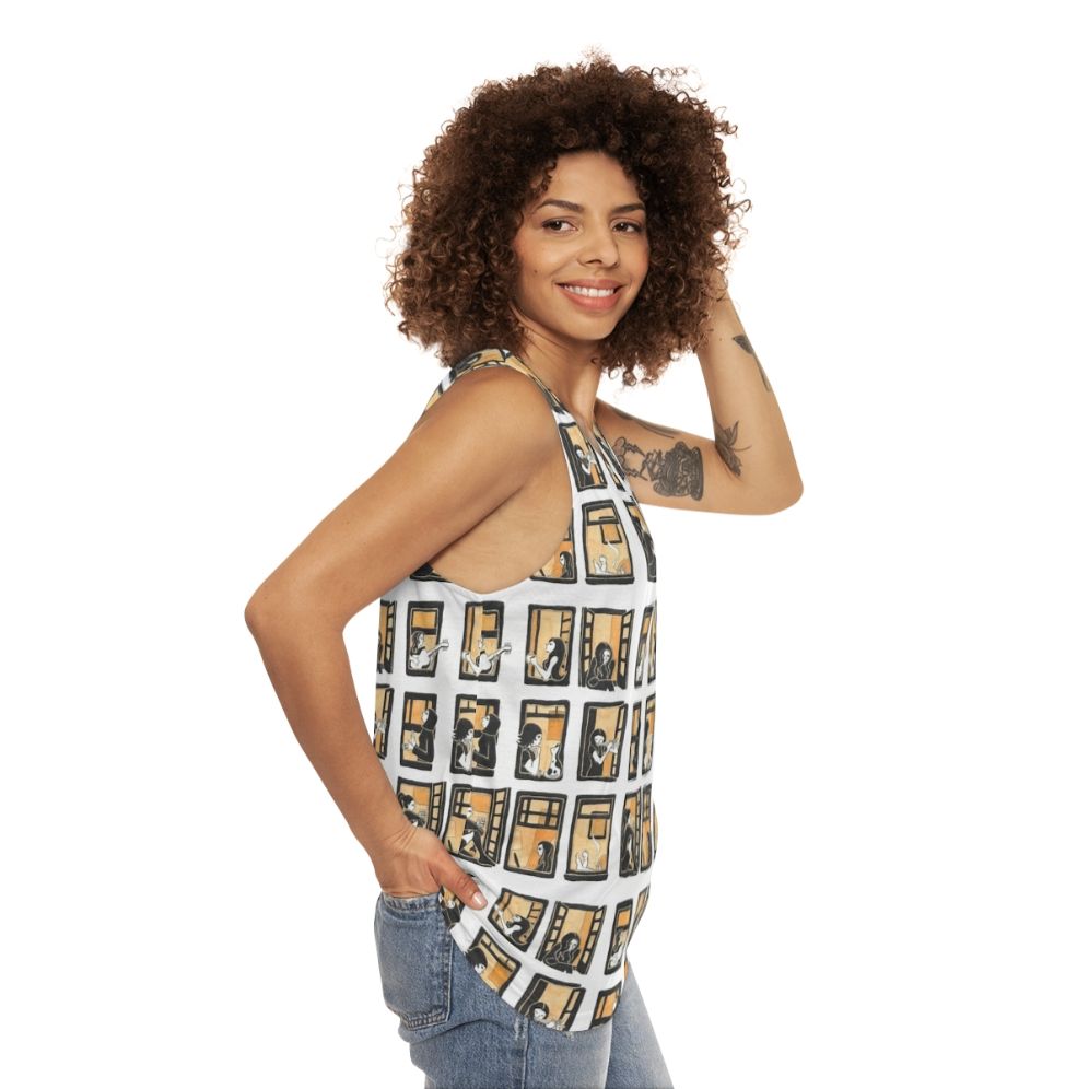 Windows themed unisex tank top - women side