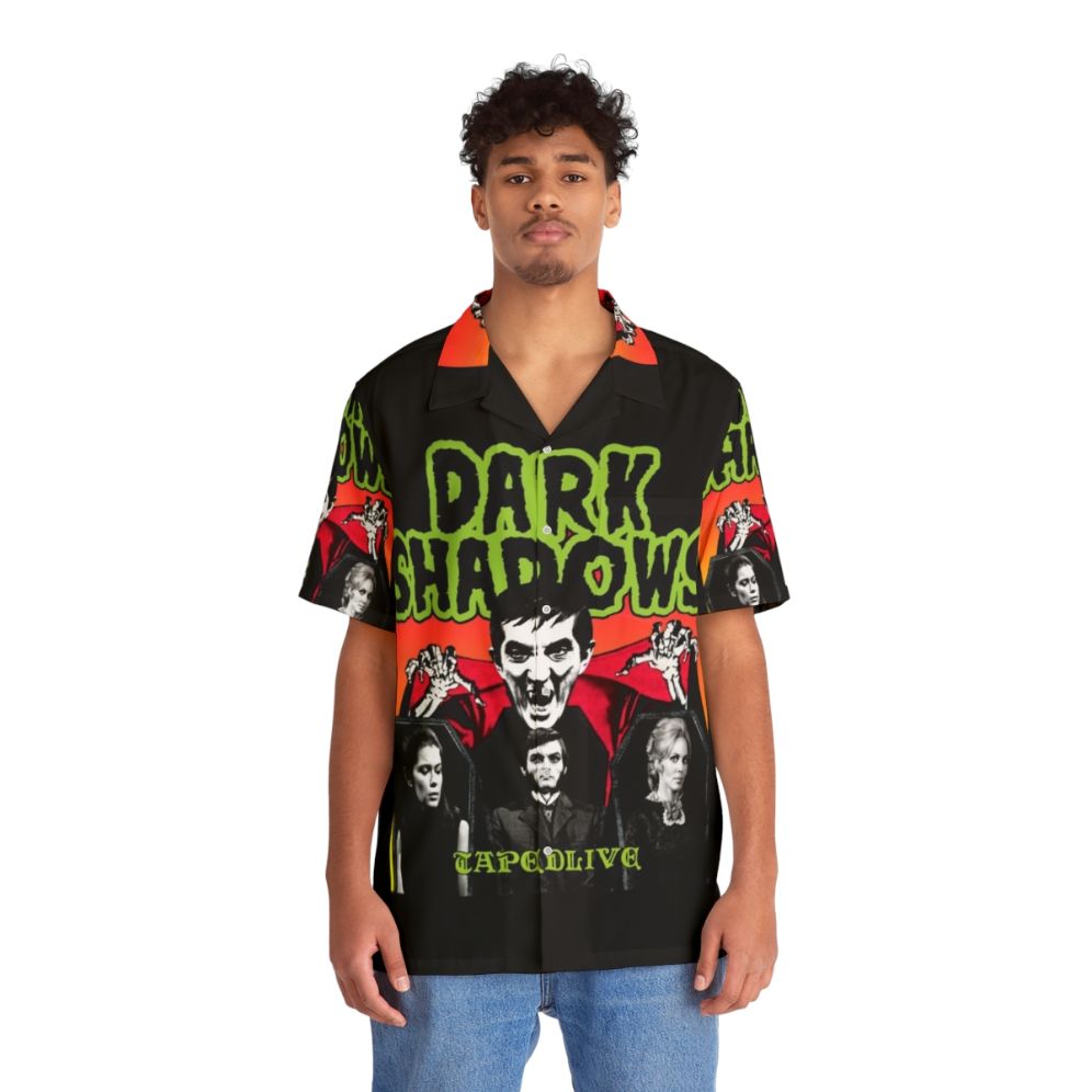 Vintage Hawaiian shirt with dark, gothic-inspired design - People Front