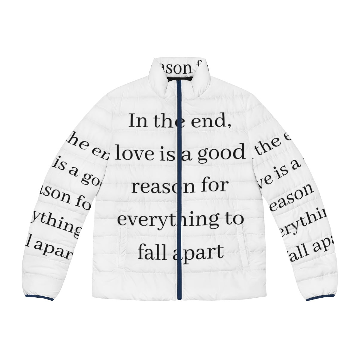 Tokyo Quote Money Heist Season 5 Puffer Jacket with Quote