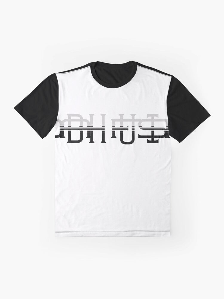 DuBah Fusion graphic t-shirt with unique style and inspirational design - Flat lay