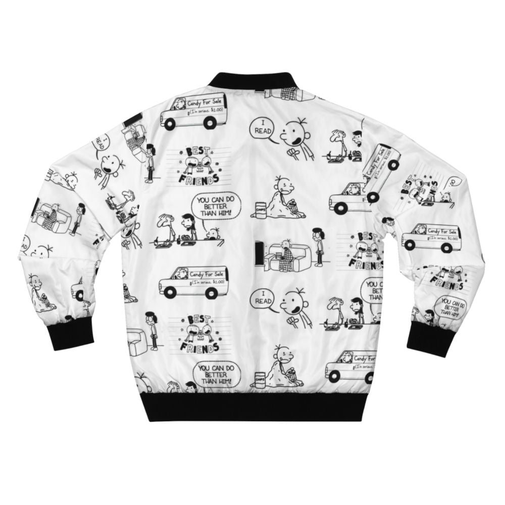 Wimpy Kid Bomber Jacket featuring Greg Heffley and Rodrick Heffley from the popular book series - Back