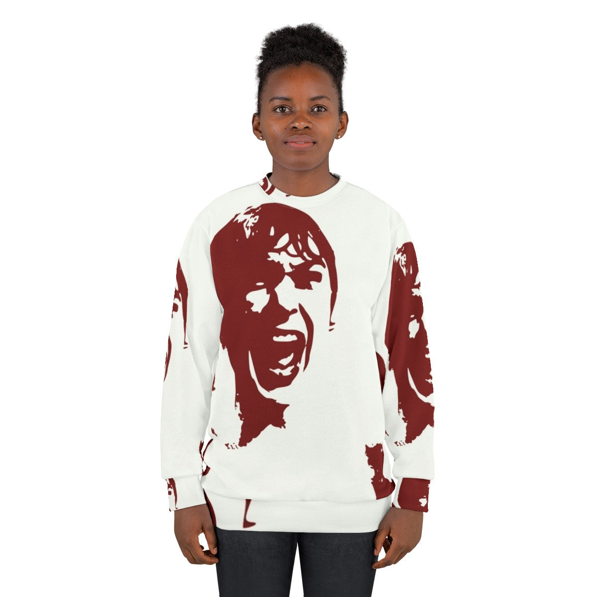 Psycho Sweatshirt with Hitchcock movie inspired retro vintage design - women