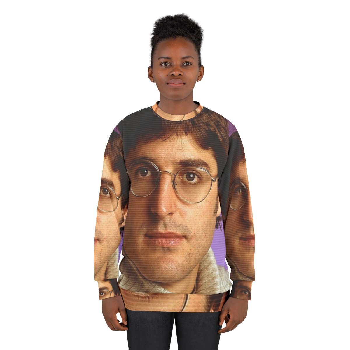 Louis Theroux Retro BBC Documentary All Over Print Sweatshirt - women