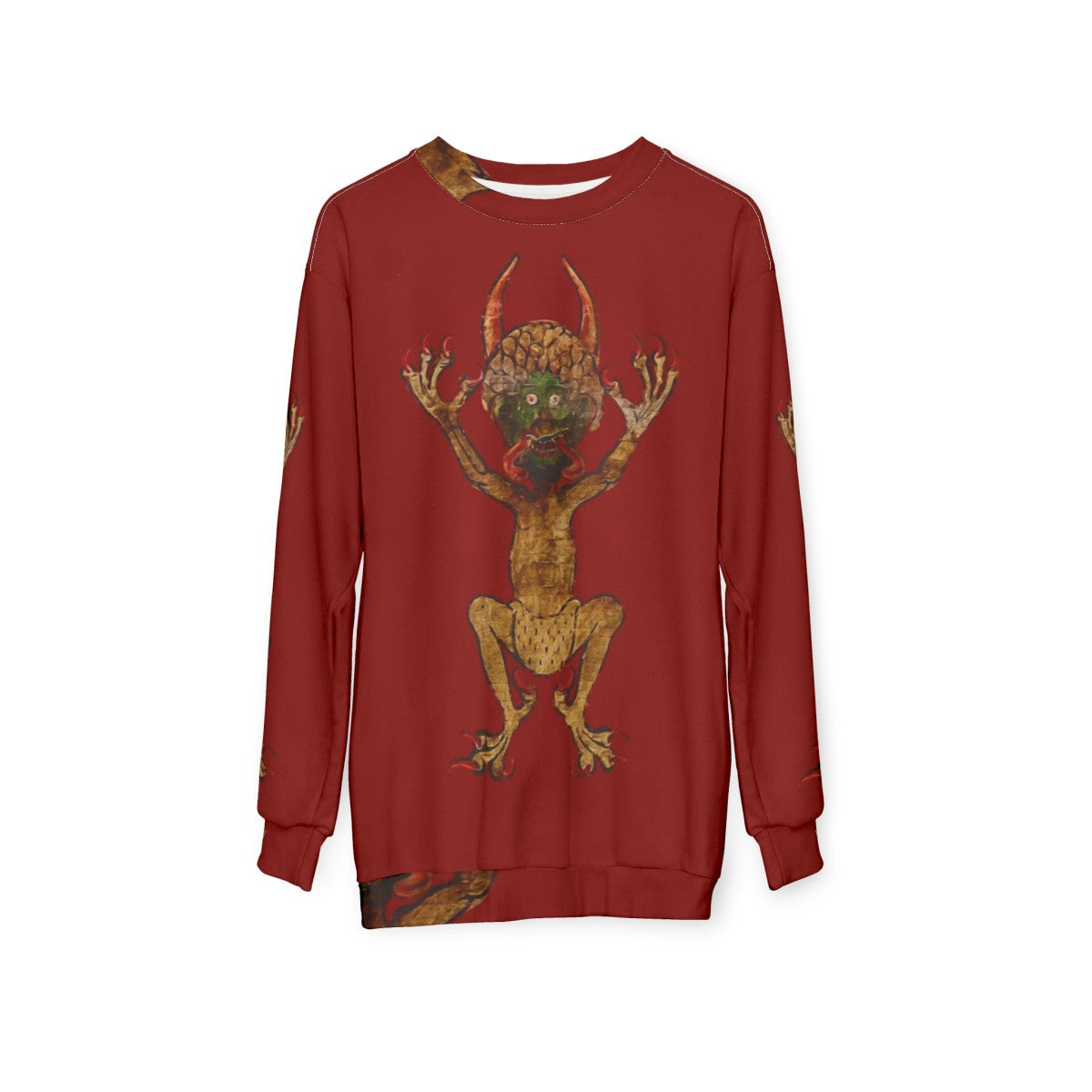 Codex Gigas Devil Sweatshirt - hanging