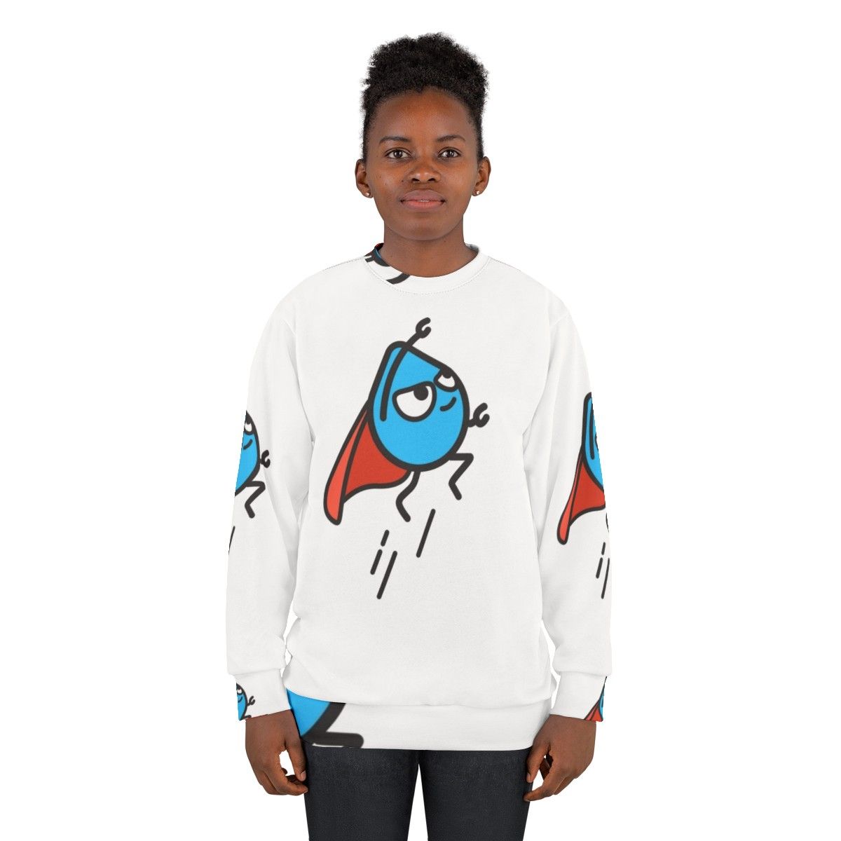 Drupal Hero Sweatshirt featuring a stylized graphic design - women