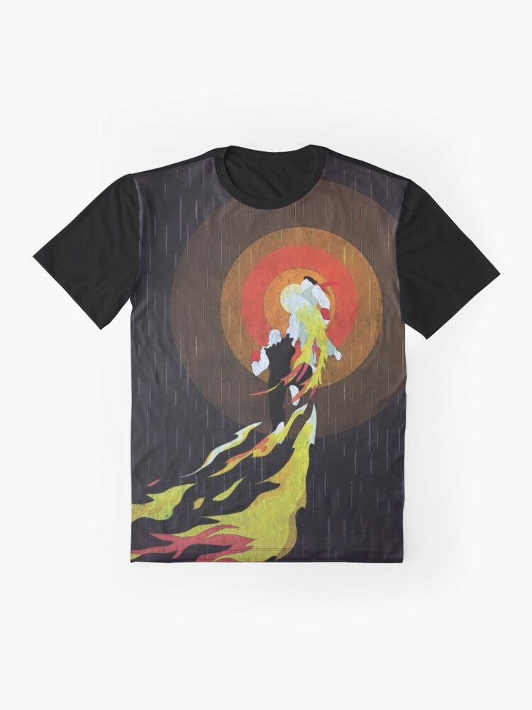 Street Fighter Ken Flaming Shoryuken Graphic T-Shirt - Flat lay