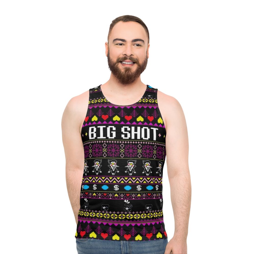 Spamton's Big Shot Kromer Christmas Unisex Tank Top - men