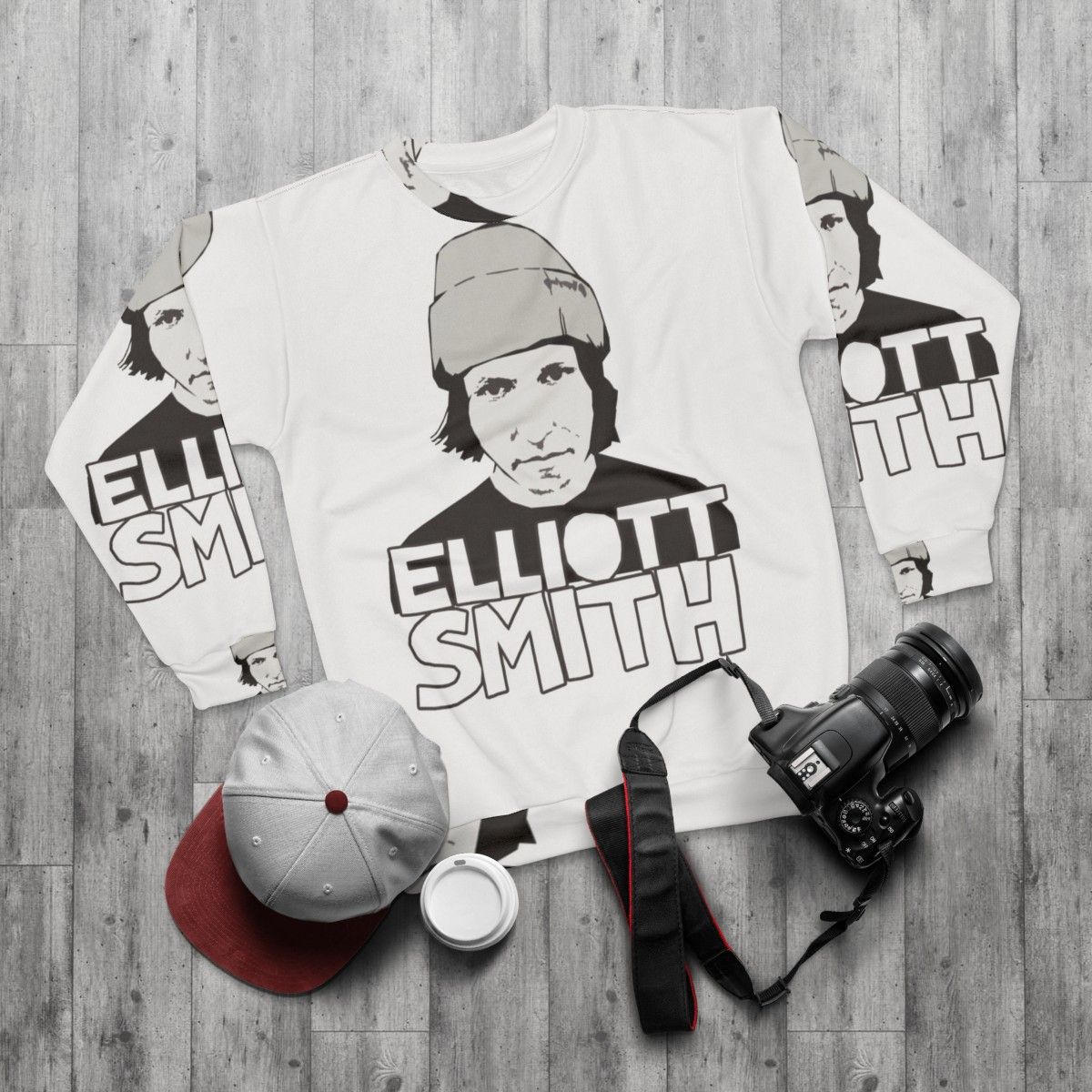 Elliott Smith Xo Album Inspired Sweatshirt - flat lay