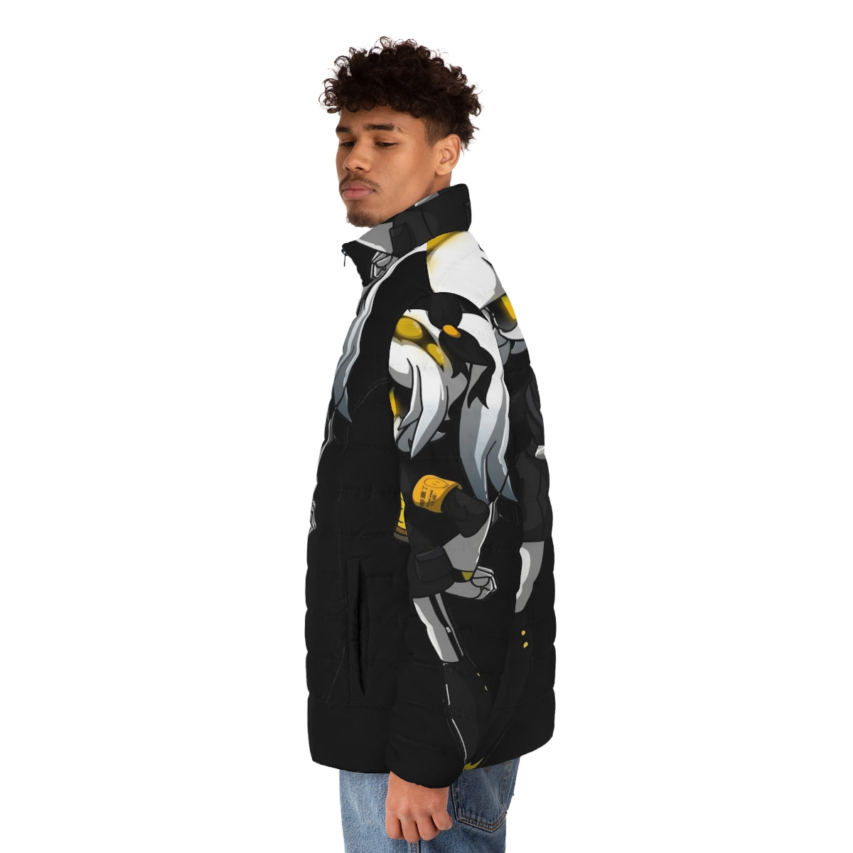 Murder Drones Anime Puffer Jacket with Uzi Doorman and Serial Designation N - men side left