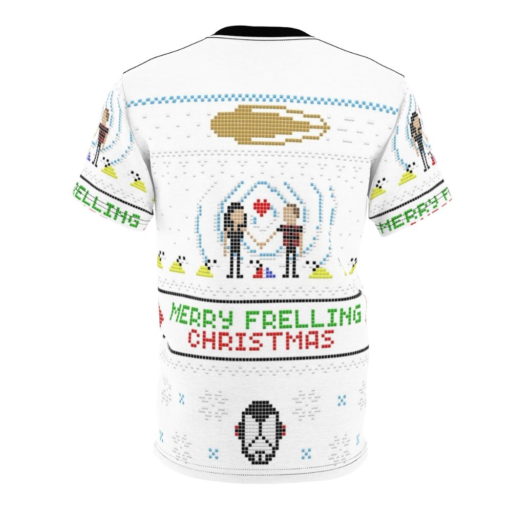 Sci-Fi Inspired Merry Christmas Ugly Sweater T-Shirt - Back