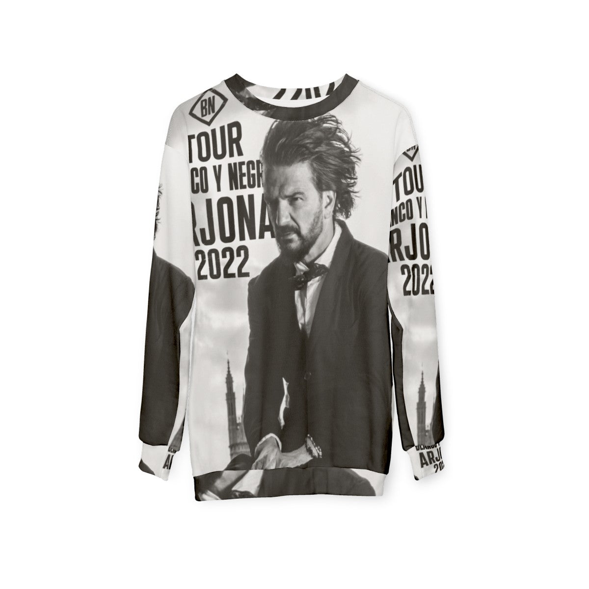 Ricardo Arjona Blanco y Negro Tour Sweatshirt - hanging