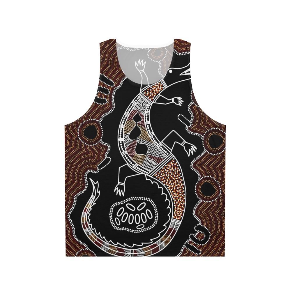 Authentic Aboriginal Art Crocodile Unisex Tank Top