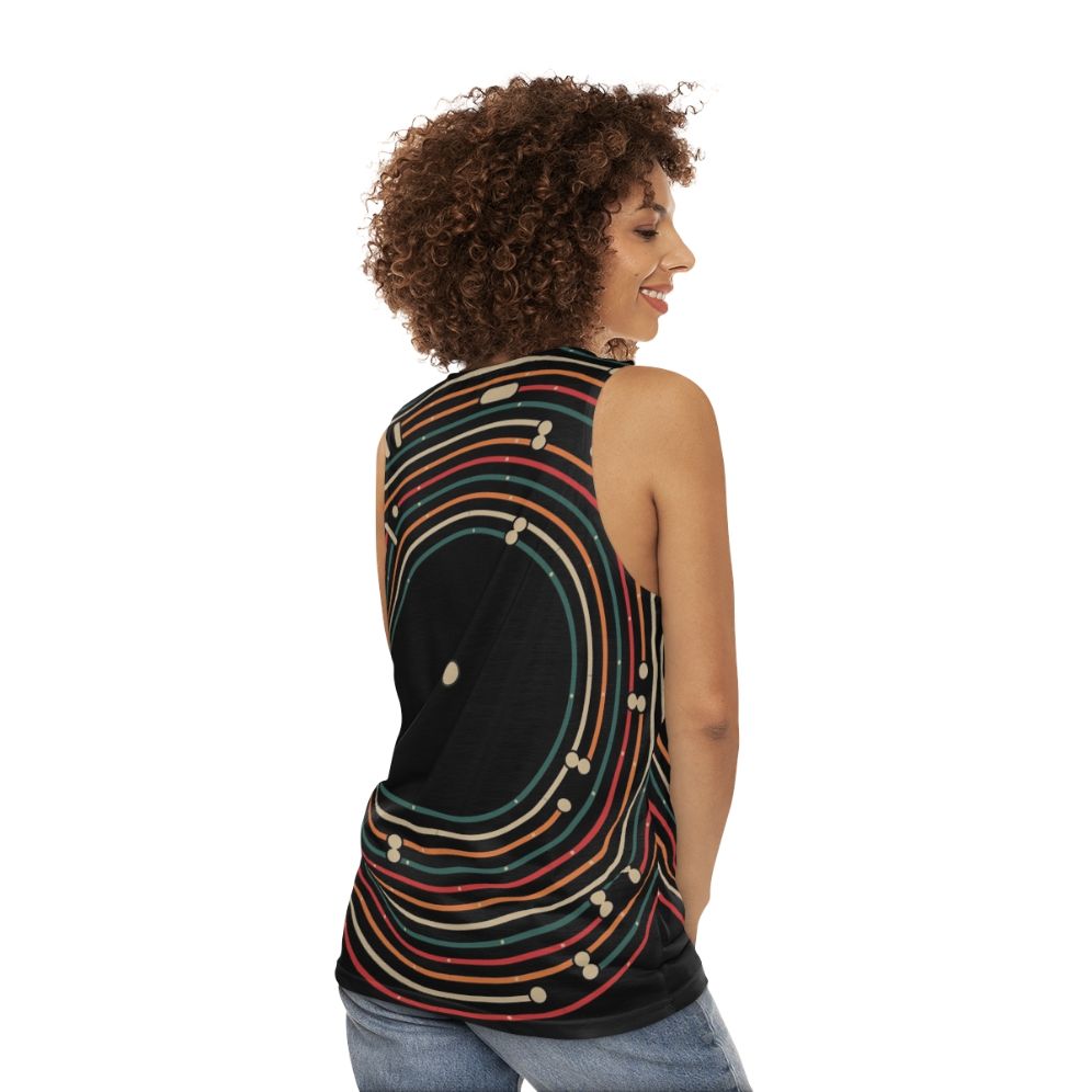 Vinyl music metro labyrinth tank top - women back