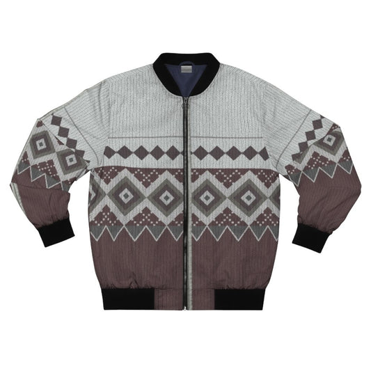 Derek inspired bomber jacket with knitted design