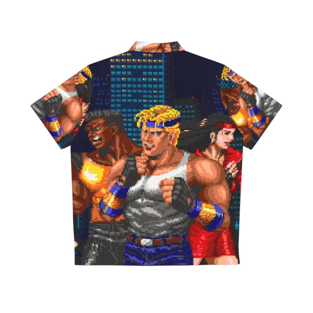 Streets of Rage Trio Hawaiian Shirt with Axel, Blaze, and Adam - Back