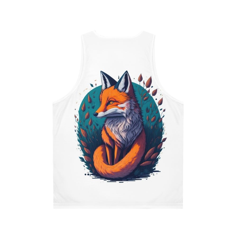 Legendary Fox Unisex Tank Top with Pastel Watercolor Fantasy Design - Back