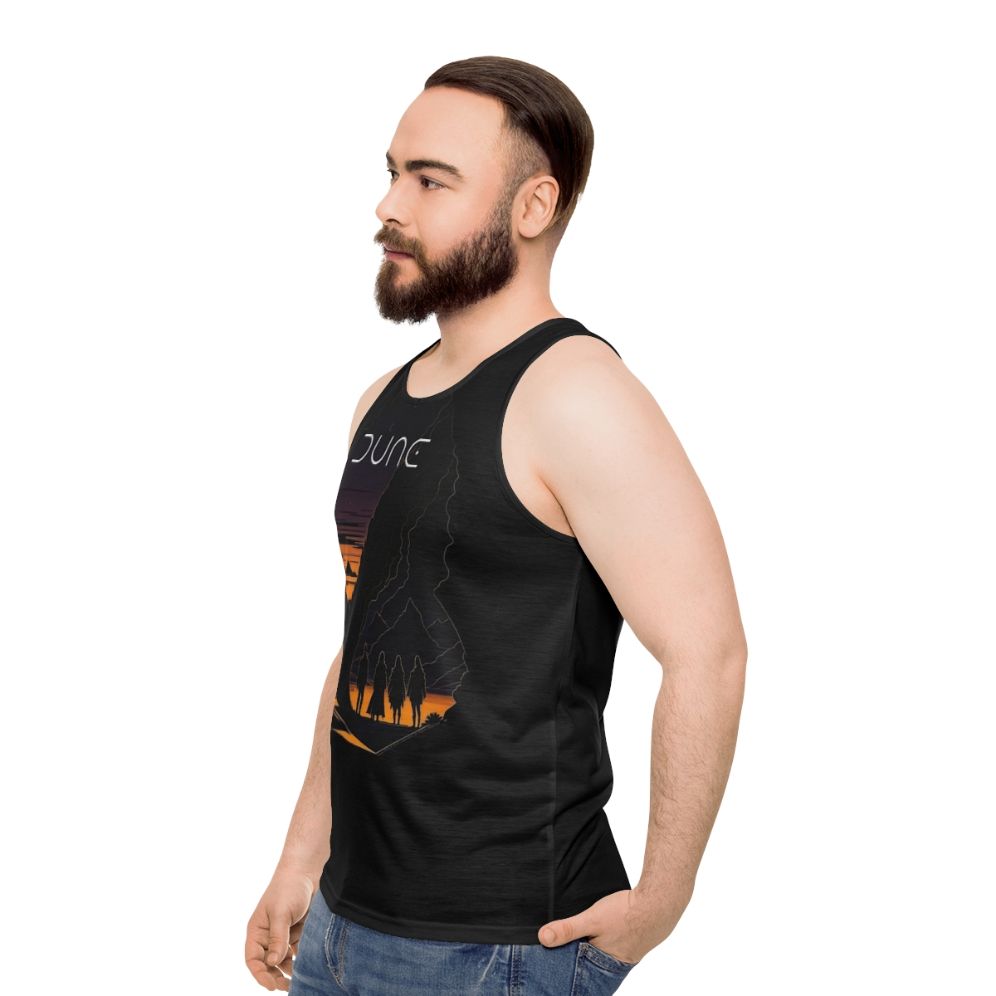 Dune Unisex Desert Landscape Tank Top - men side