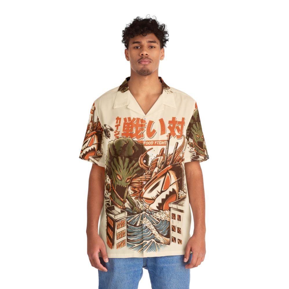 Brocco Vs Ramen Kaijus Anime Hawaiian Shirt - People Front