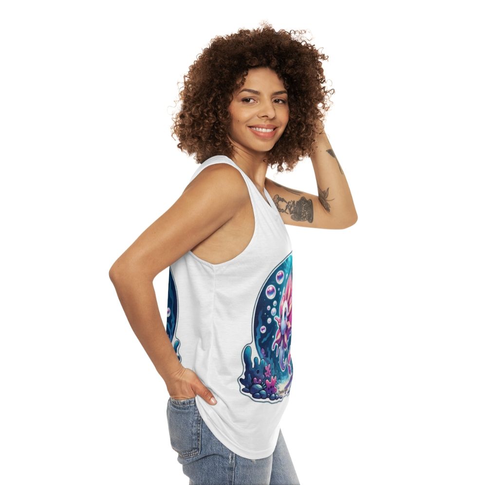 Whimsical fantasy petal fish tank top - women side