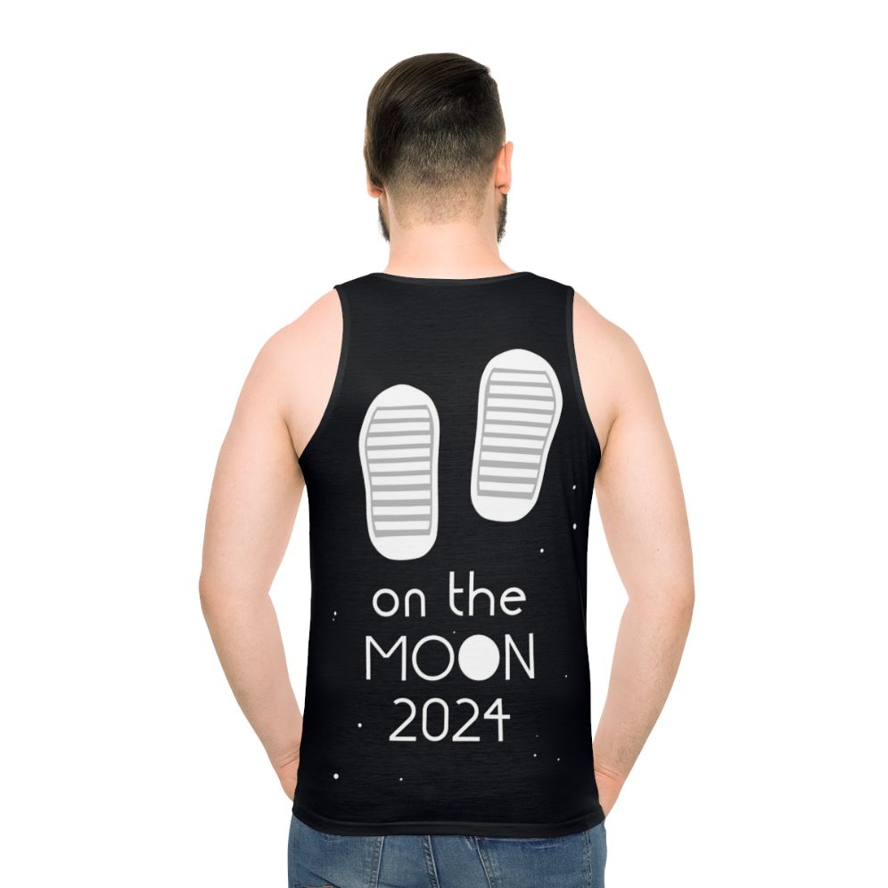 Space Force 'Boots On The Moon' Unisex Tank Top - men back