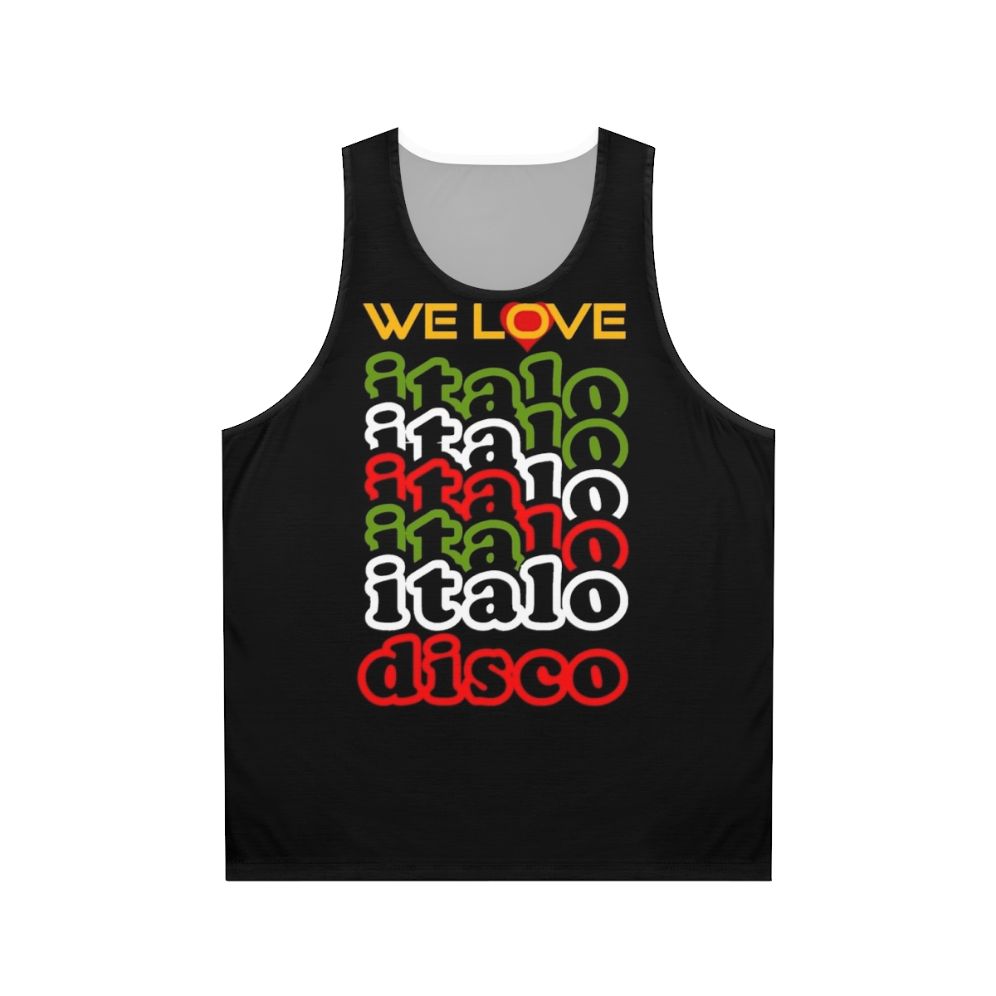 Italo disco unisex tank top