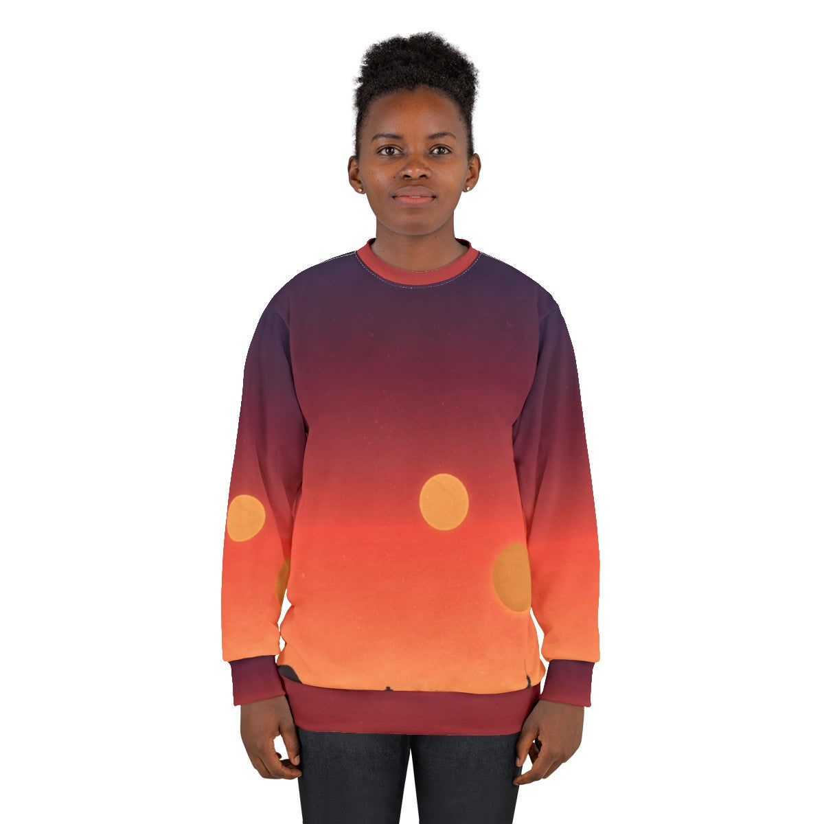 Tatooine Star Wars Sweatshirt with Dual Suns Gradient Design - women