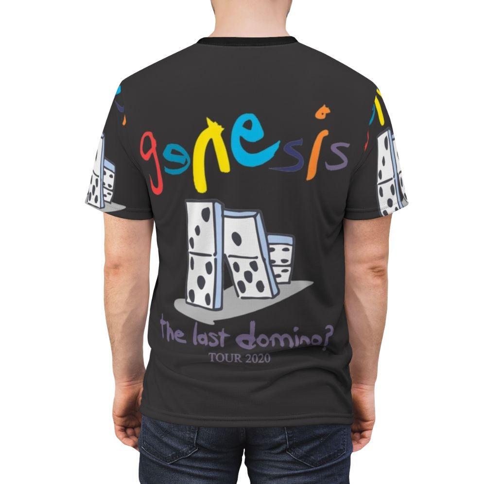 Graphic t-shirt with a playful design featuring a reference to the band Genesis - men back