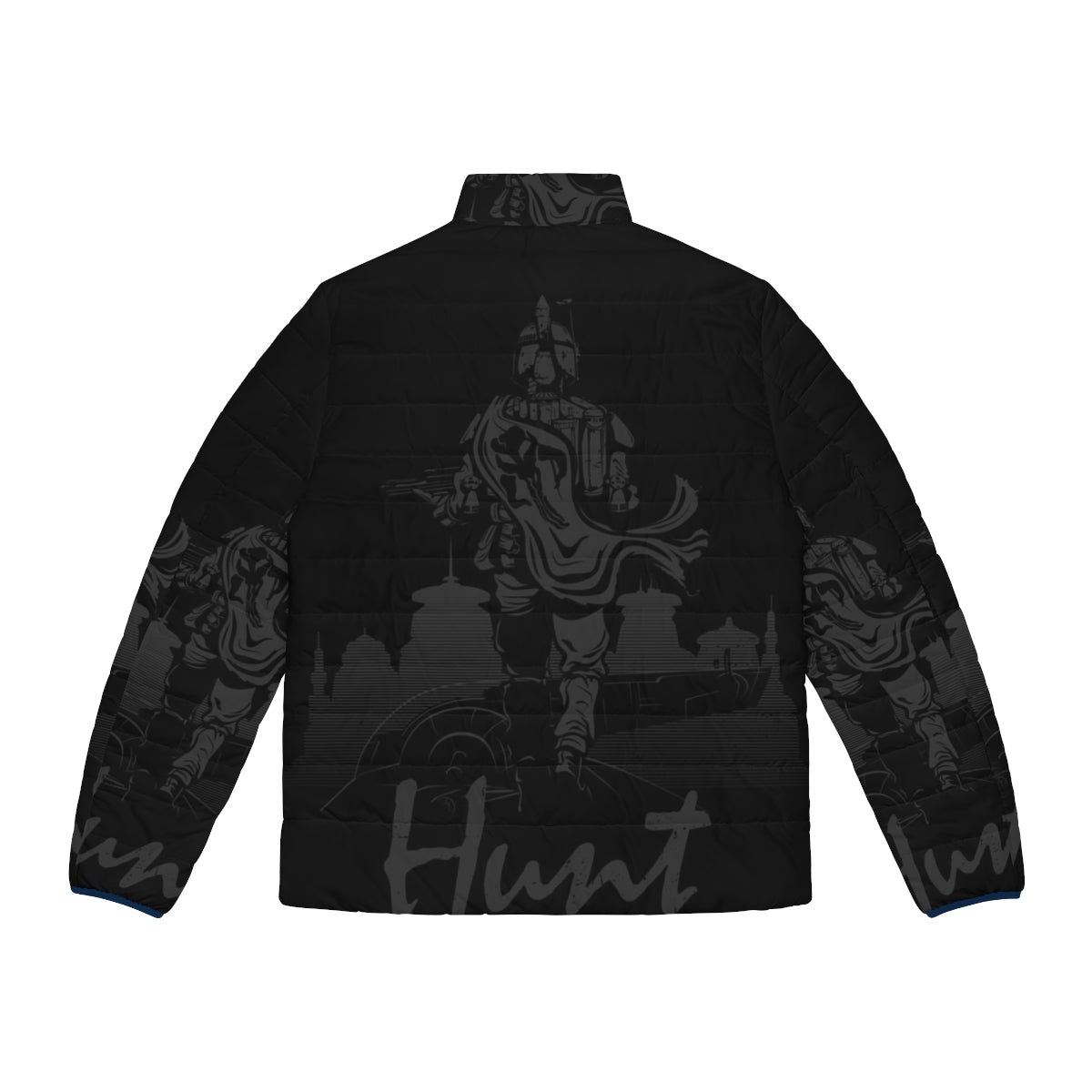 Hunt Blackout Edition Puffer Jacket - A Stylish Star Wars Inspired Retro Puffer Jacket - Back