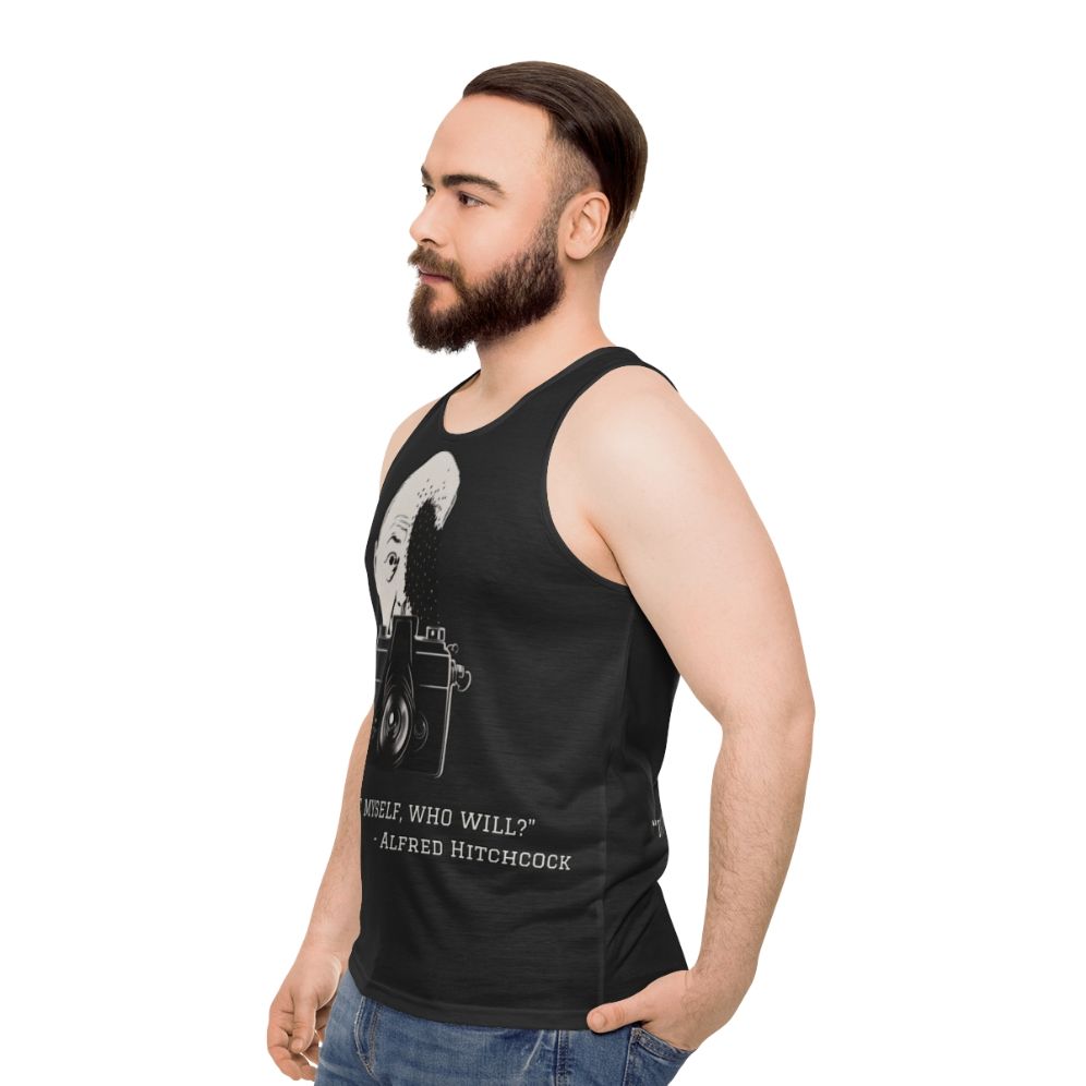 Classic Alfred Hitchcock Quote Unisex Tank Top - men side